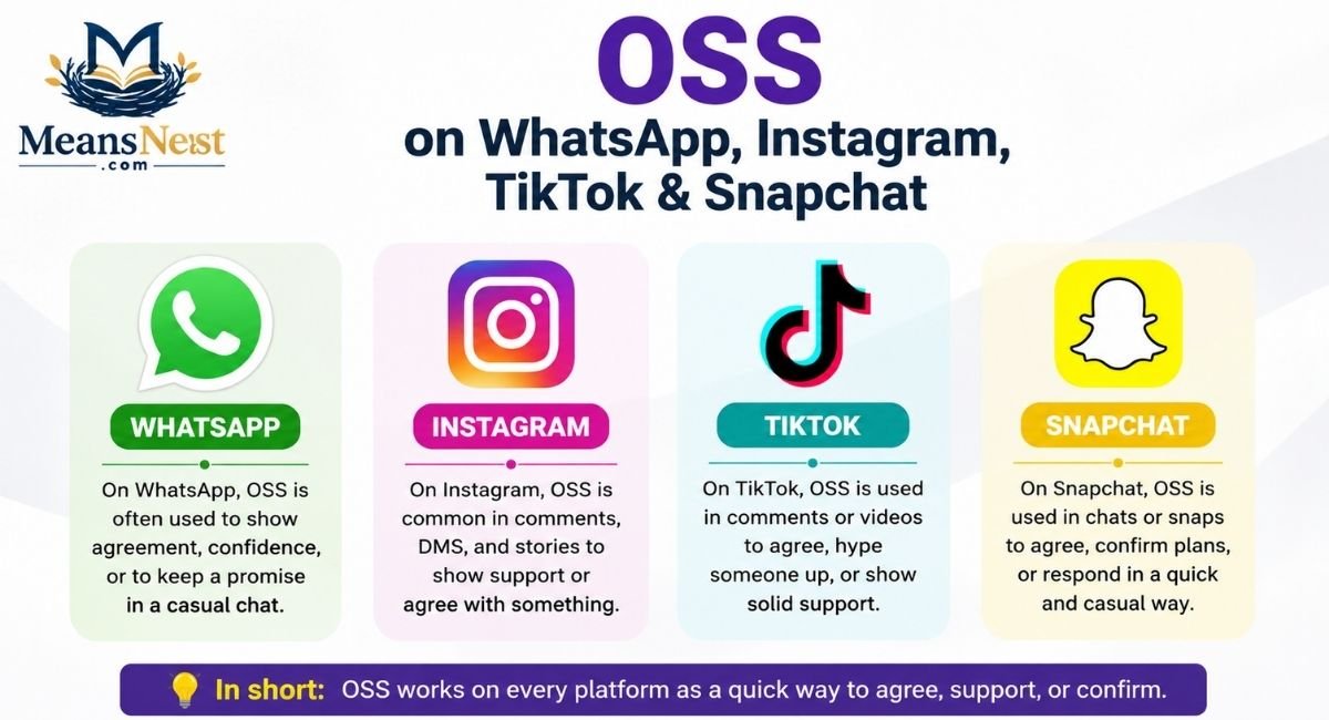 OSS on WhatsApp, Instagram, TikTok & Snapchat