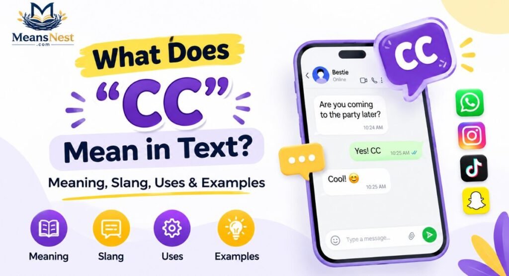 What Does CC Mean in Text? Meaning, Slang, Uses & Examples
