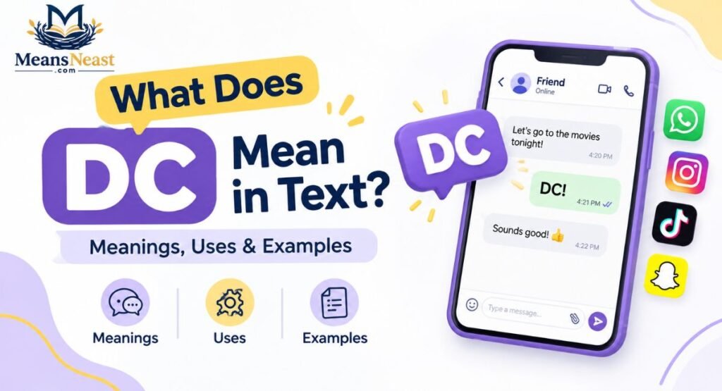 What Does DC Mean in Text? Meanings, Uses & Examples
