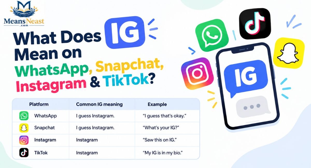 What Does IG Mean on WhatsApp, Snapchat, Instagram & TikTok?