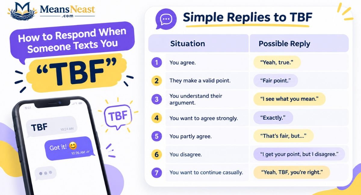 How to Respond When Someone Texts You "TBF"