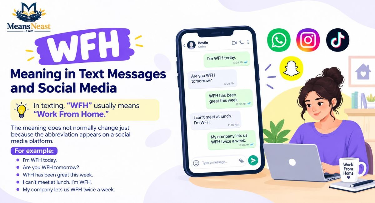 WFH Meaning in Text Messages and Social Media