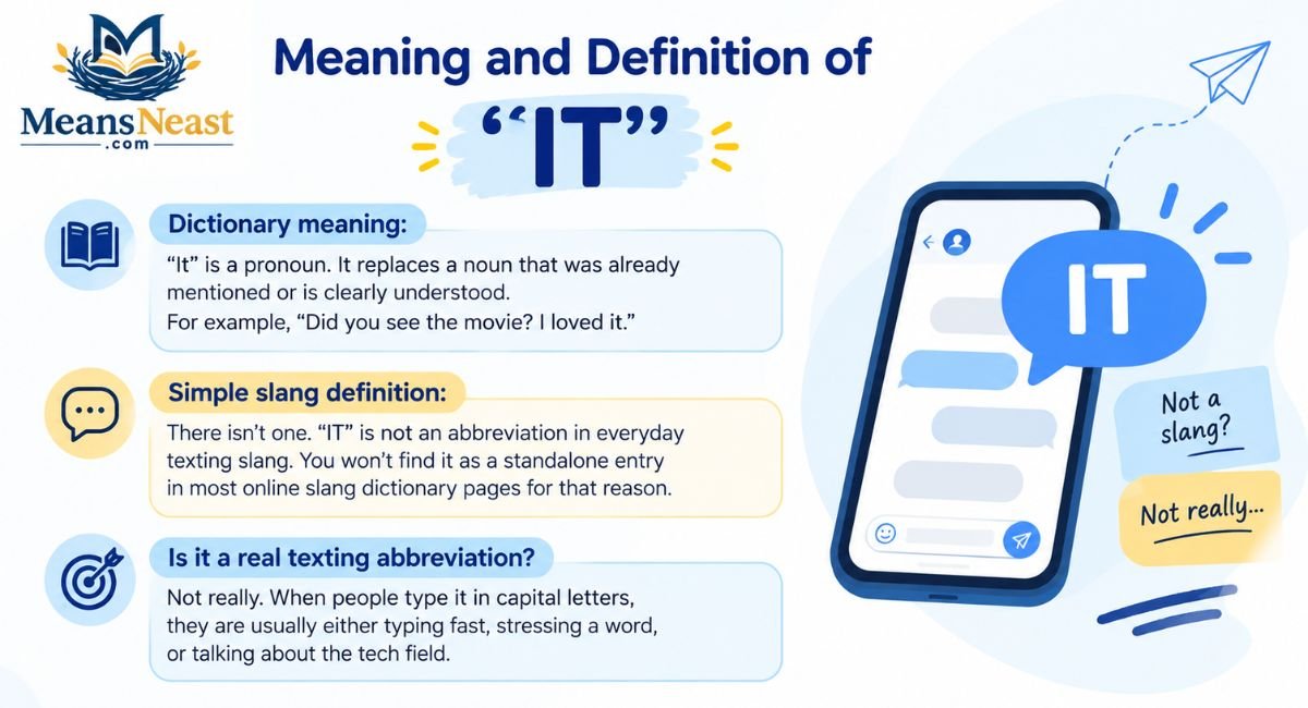 What Does "IT" Mean in Text? (Complete Guide with Examples)